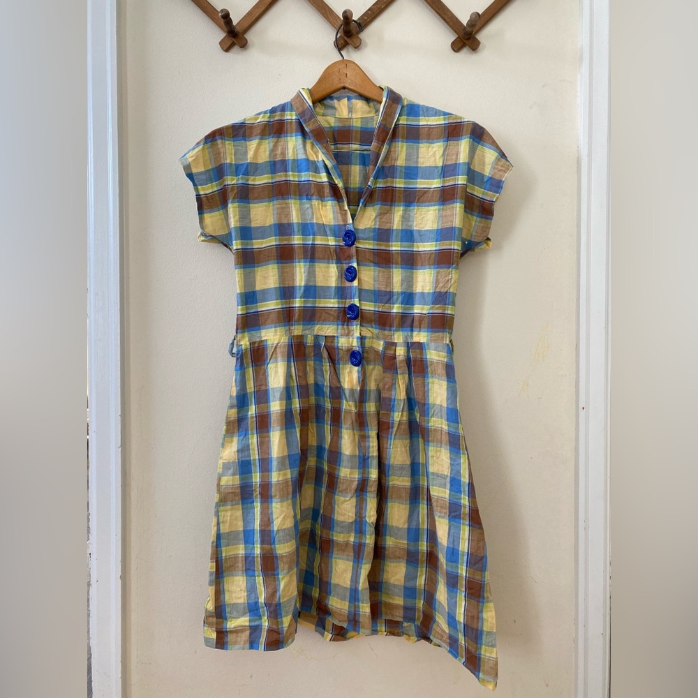 Plaid 1950s Fit and Flare Dress